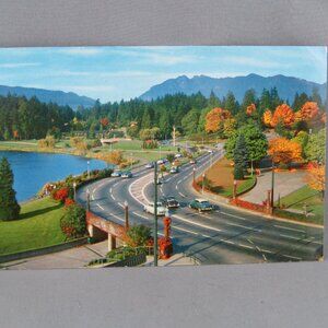Vintage Postcard - Entrance to Stanley Park - Natural Color Productions
